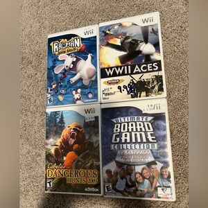 Bundle of four Wii games with cases